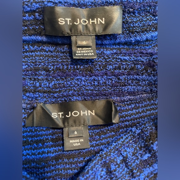 St. John Royal Blue Knit Ensemble - Picture 3 of 6